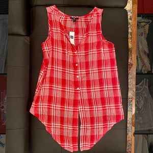 GAP Red & White Tank Top